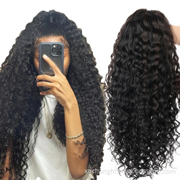 Wholesale Preplucked Hairline Human Hair Wigs,24inch Body Wave Natural Black Virgin Wig,Brazilian Hair HD Lace Frontal Wigs
